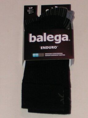 Balega Enduro Medium Cushion Unisex Crew Socks Women's Small 6 - 8 NWT Black